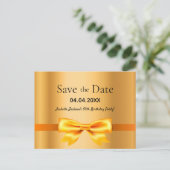gouden elegante boog van het feest Sparen de Datum Briefkaart (Staand voorkant)