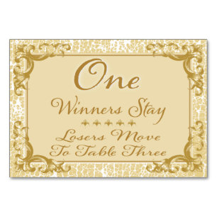 Gouden Elegante Bunco Tafel Kaart #1