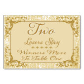 Gouden Elegante Bunco Tafel Kaart #2 (Achterkant)