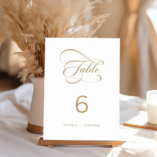 Gouden Elegante Classy Calligraphy Wedding Kaart