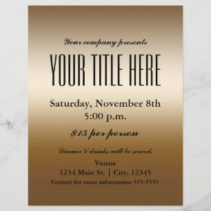 Gouden Elegante Glamour Evenement Flyer Poster