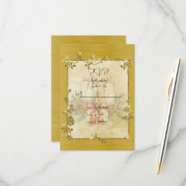 Gouden Elegante Glitterende Lijst RSVP Kaartje