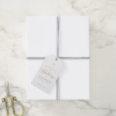 Gouden Elegante Kalligrafie Doopplezier Cadeaulabel (Met Touw)