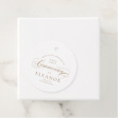 Gouden Elegante Kalligrafie Eerste Communie Dank u Bedankjes Labels (In situ)