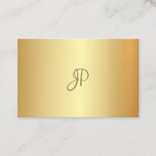 Gouden Elegante Kalligrafie Monogram Moderne Sjabl Visitekaartje