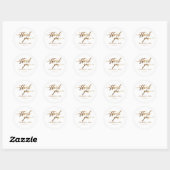 Gouden Elegante Script uitnodiging Klassieke Ronde Sticker (Vel)