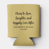 Gouden Elegante Trouwjuichen om lief te hebben Blikjeskoeler (Achterkant)