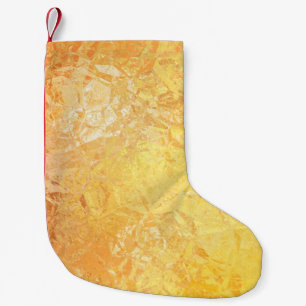 Gouden Elegantie: Abstracte luxe achtergrond Kleine Kerstsok