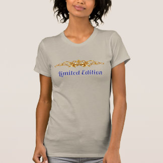 Gouden Elegantie Beperkte Editie Aangepaste Tekst T-shirt