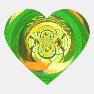 Gouden Elegantie: Mooie Afrikaanse Gele Roos Kunst Hart Sticker