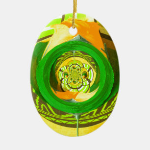 Gouden Elegantie: Mooie Afrikaanse Gele Roos Kunst Keramisch Ornament