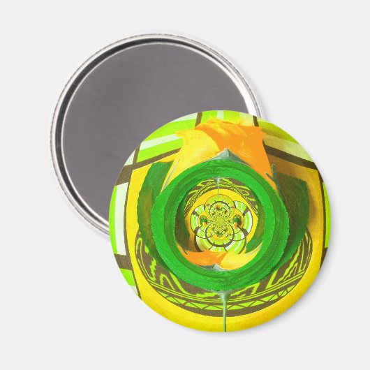 Gouden Elegantie: Mooie Afrikaanse Gele Roos Kunst Magneet (Voorkant / Achterkant)