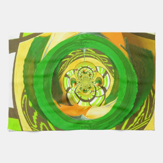 Gouden Elegantie: Mooie Afrikaanse Gele Roos Kunst Theedoek (Horizontaal)