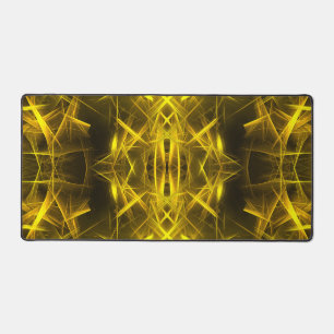 Gouden Elektrische Plasma Fractale Kunst Bureaumat