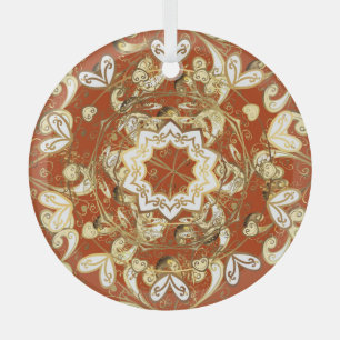 Gouden elementen: naadloos patroon. glas ornament