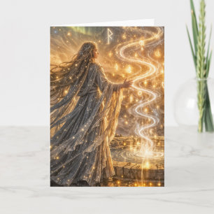 Gouden Elfen Fantasy Licht – Impressionistische Fa Kaart