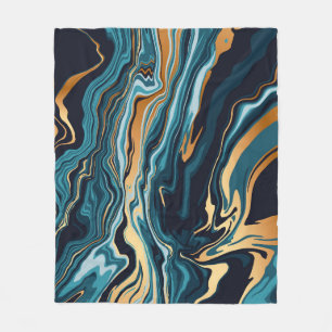 Gouden Emerald Marmeren Achtergrond Luxe Fleece Deken