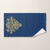 gouden en blauwe Damask badhanddoek set Bad Handdoek (Handdoek)