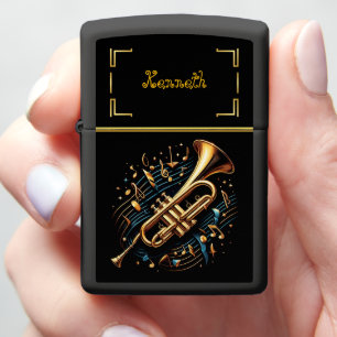 Gouden en blauwe trompet voor muziekliefhebbers