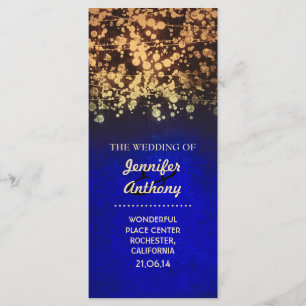  gouden en blauwe trouwprogramma's programma