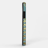 Gouden en Blauwgroen Chevron Pattern Case-Mate iPhone Case (Achterkant/rechts)