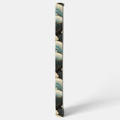 Gouden en Blauwgroen Patroon Japans-geïnspireerde Samsung Galaxy Hoesje (Linkerkant)