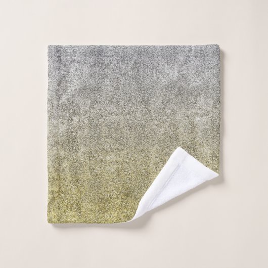 Gouden en gevallen zilveren glit gradient bad handdoek (Wasdoekje)