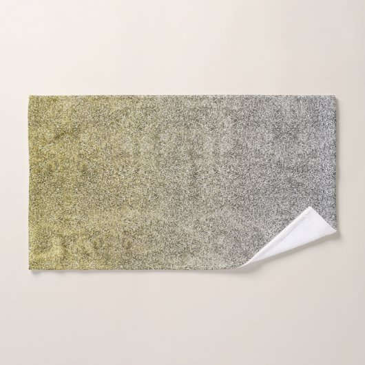 Gouden en gevallen zilveren glit gradient bad handdoek (Handdoek)