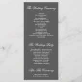 Gouden en Grijze Bloemen Trouwprogramma's Programma (Achterkant)