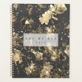 Gouden en grijze Metallic Splash Effect 2 Planner (Voorkant)