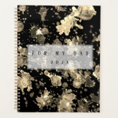 Gouden en grijze Metallic Splash Effect Planner (Voorkant)