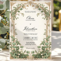 Gouden en groene Eucalyptus Greenery bruiloft