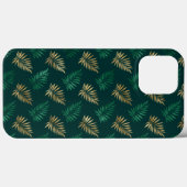 Gouden en groene glitter op tropische bladeren Case-Mate iPhone case (Achterkant (horizontaal))