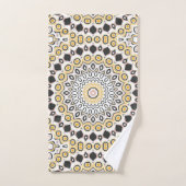 Gouden en houtskool Mandala Patroon Bad Handdoek (Handdoek)