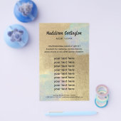 Gouden en iriserende glitter textuur flyer (Enkel)