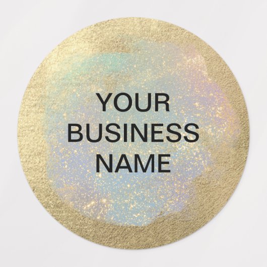 Gouden en iriserende glitter textuur labels (Design 1)