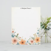 Gouden en ivoren bloemen briefhoofd (Staand voorkant)