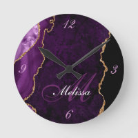 gouden en paarse monogram trendy