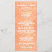 gouden en perzik huwelijksprogramma's programma (Achterkant)