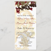 gouden en rode bruiloft programma (Voorkant)