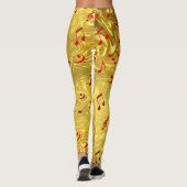 gouden en rode leggings (Achterkant)