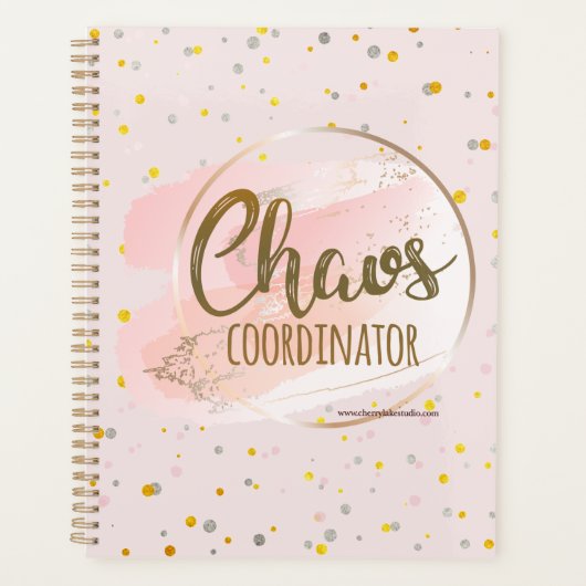 Gouden en Roze Coördinator Planner (Voorkant)