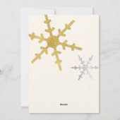 Gouden en Winter Witte Kerstkaarten Feestdagenkaart (Achterkant)