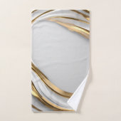 GOUDEN EN WIT MODERN BAD HANDDOEK (Handdoek)