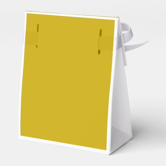 Gouden en Witte Chique Monogram Tent met Lint Bedankdoosjes (Achterkant)