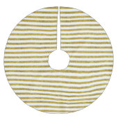 Gouden en witte chique strepen kerstboom rok (Voorkant)