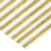 Gouden en witte chique strepen tafelkleed (Gekanteld)