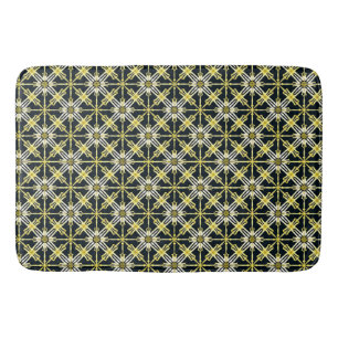 Gouden en witte geometrische patroonontwerp badmat