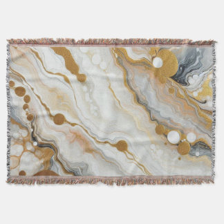 Gouden en Witte Golven Deken