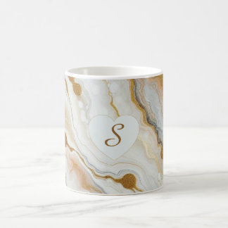 Gouden en Witte Golven Koffiemok